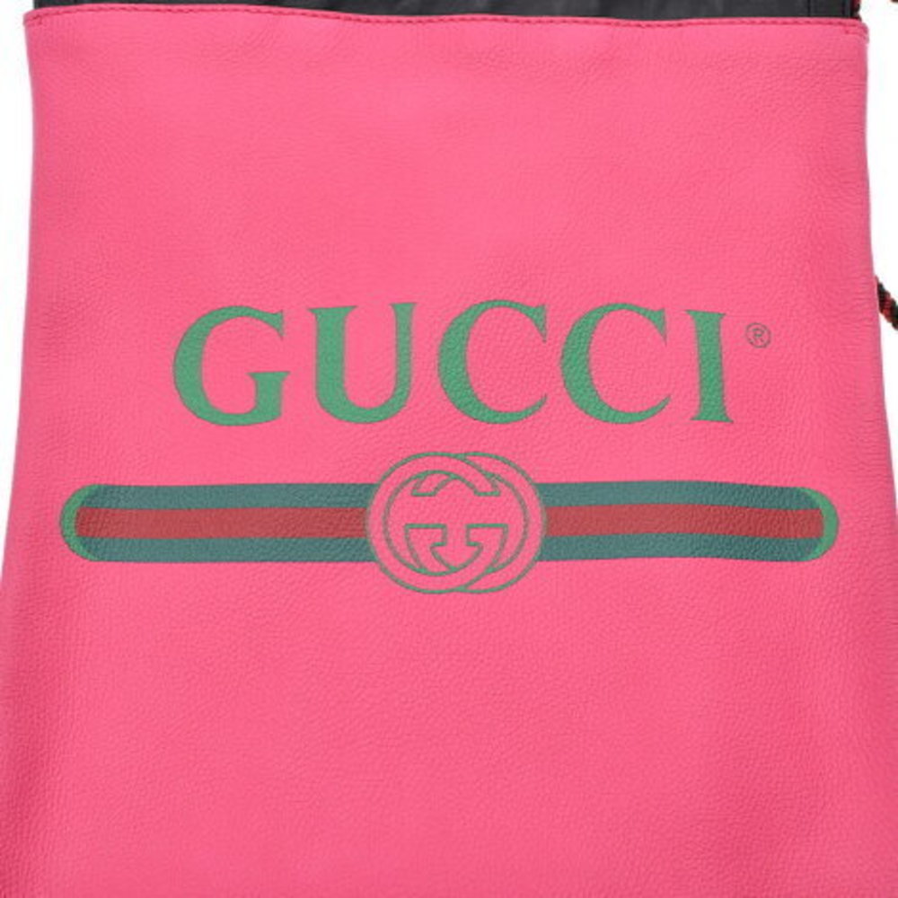 Gucci Drawstring Small Backpack Pink Leather Ruck… - image 8